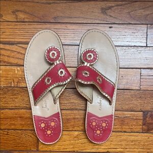 Jack Rogers Women's Red and Tan Sandals